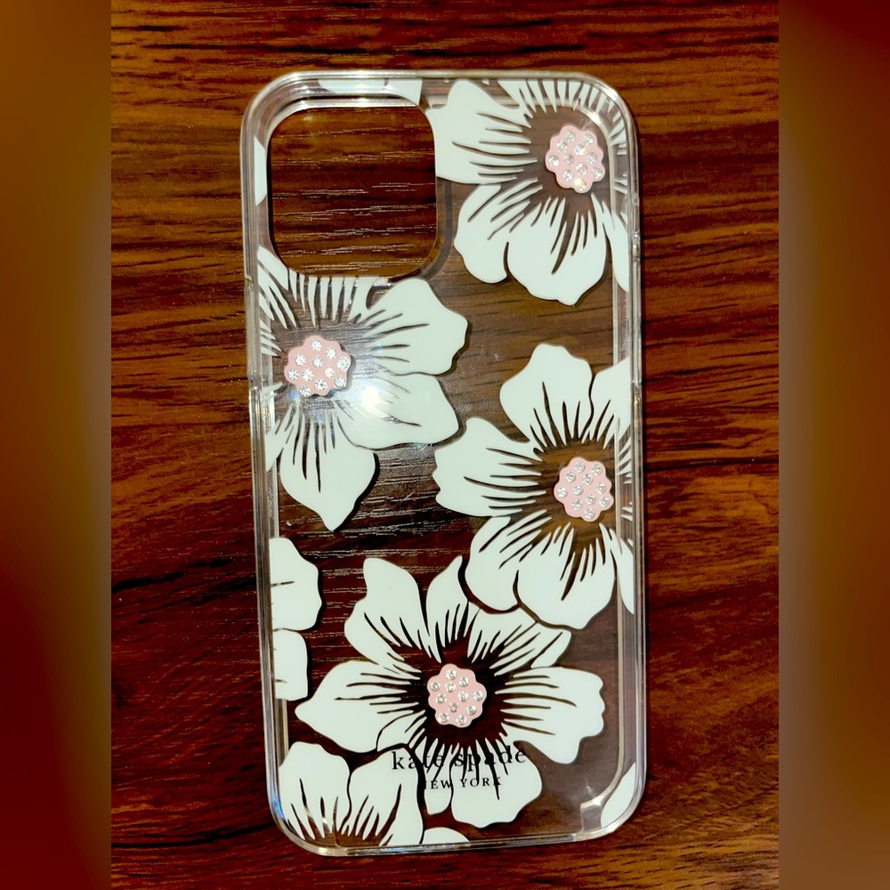Kate Spade iPhone 12/ iPhone 12 Pro Protective Hardshell Case (Hollyhock Floral)